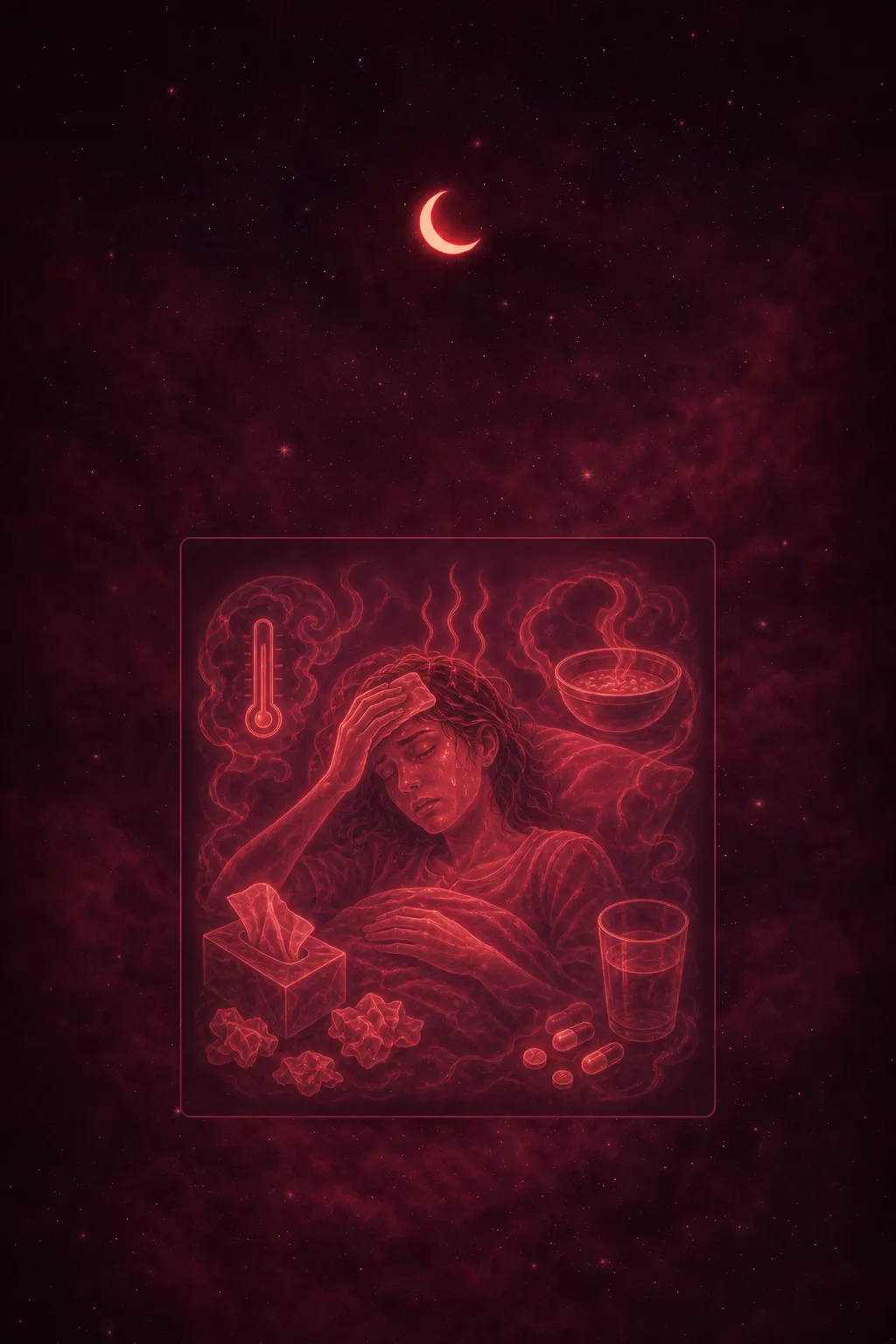 Traumdeutung über Krankheit — dream meaning illustration