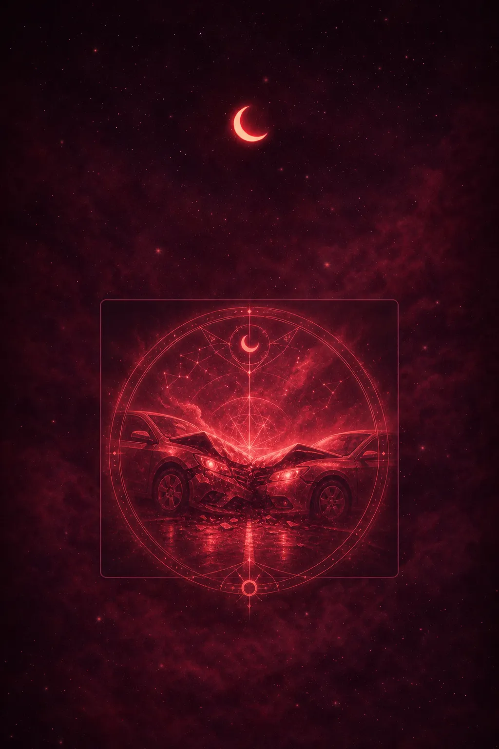 Traumdeutung Autounfall — dream meaning illustration
