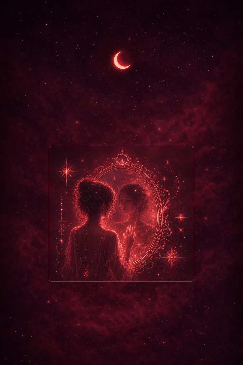 Soñar con mirarse en el espejo: significado y consejos — dream meaning illustration