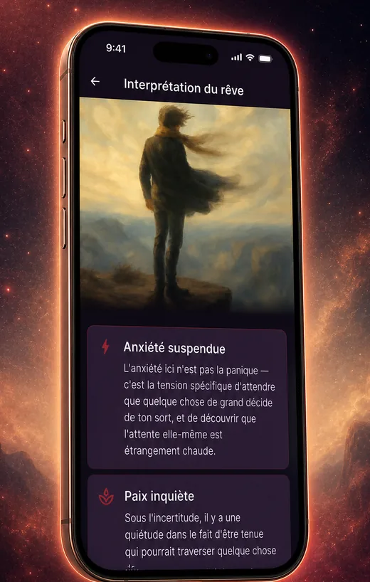 Dream Book app — personal intruder dream interpretation screen