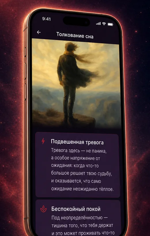 Dream Book app — personal intruder dream interpretation screen