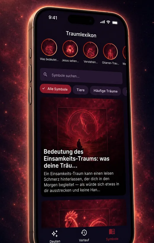 Dream Book app — searchable dream symbol dictionary screen