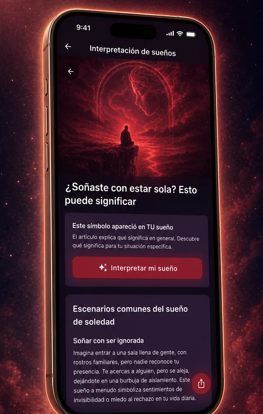Dream Book app — personal perder un vuelo dream interpretation screen